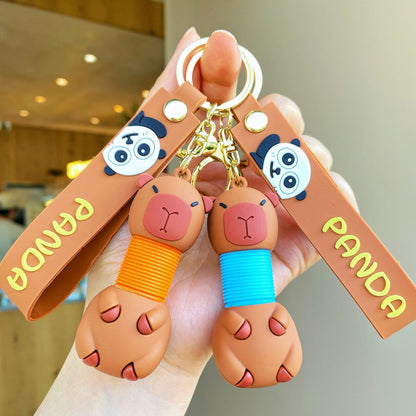 Cartoon Cute Keychain Creative Silicone Retractable Keychains