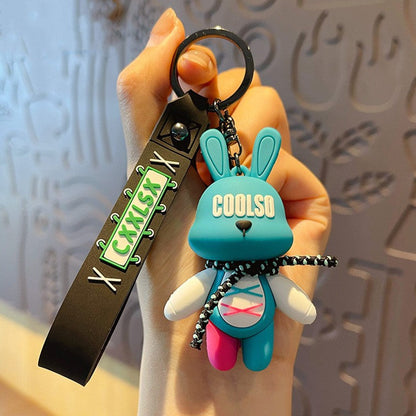Bow Bear PVC Soft Keychain Cute Keychain