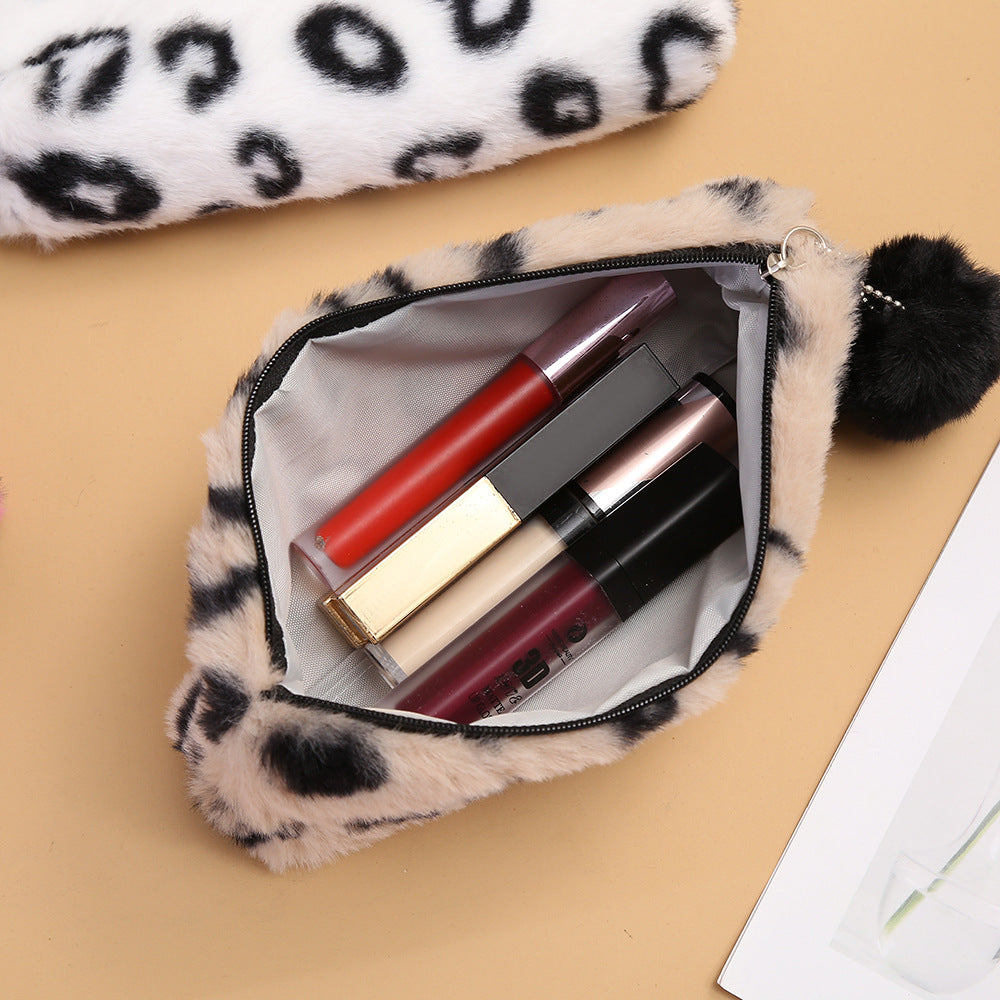 Leather Plush Pencil Case