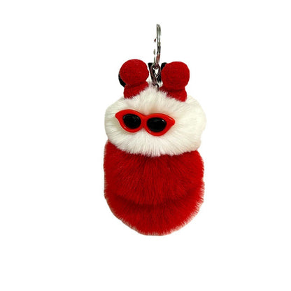 New Cute Caterpillar Plush Keychain