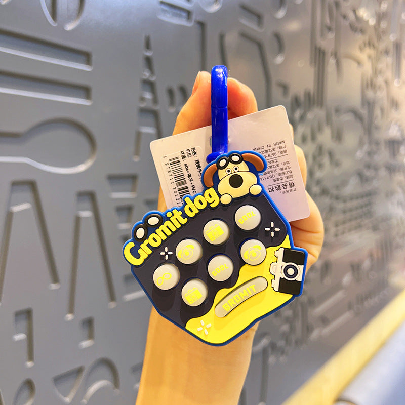 Whack-A-Mole Machine Mini Luminous Unzipping Keychain