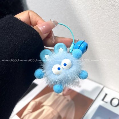Cute Little Briquettes Pendant Plush Keychain