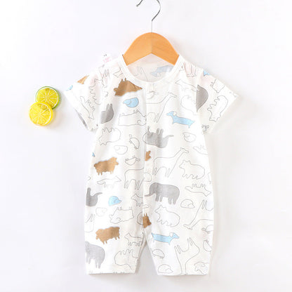 Cotton Baby Onesie Cow Pattern