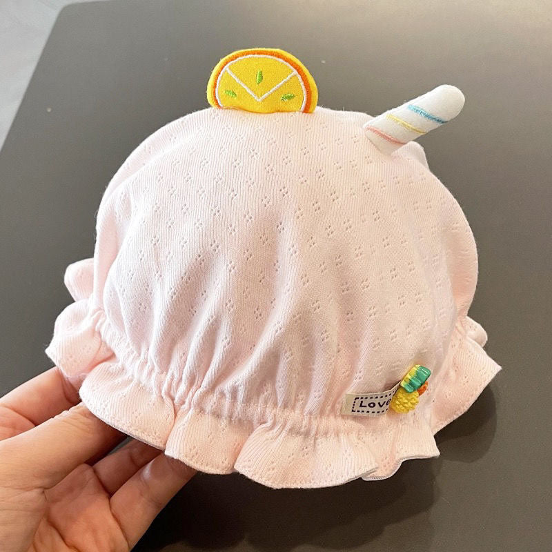 Cotton Kids Summer Thin Mesh Bucket Hat