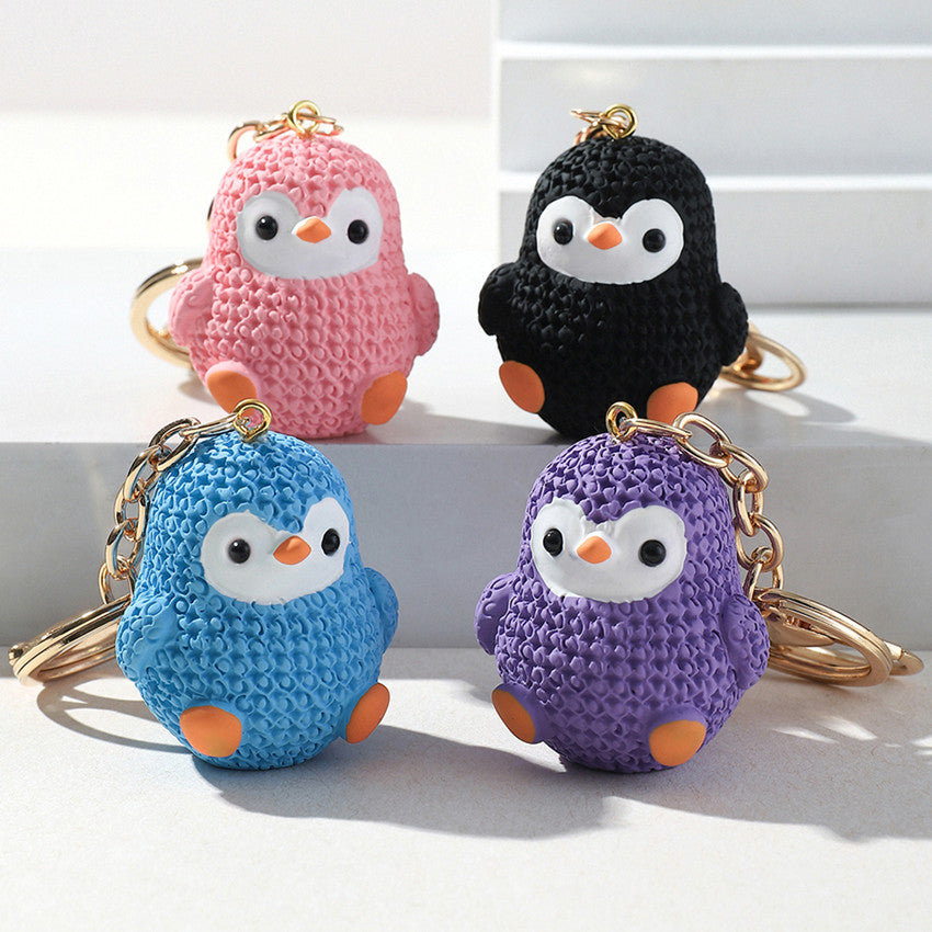 Cartoon Resin Penguin Keychain Cute Keychain