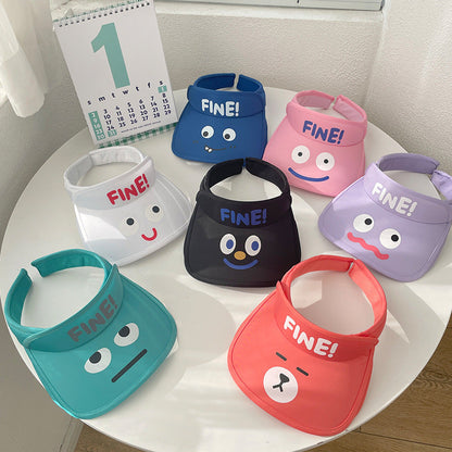 Cotton Children's Outer UV Protection Large Brim Empty Top Hat