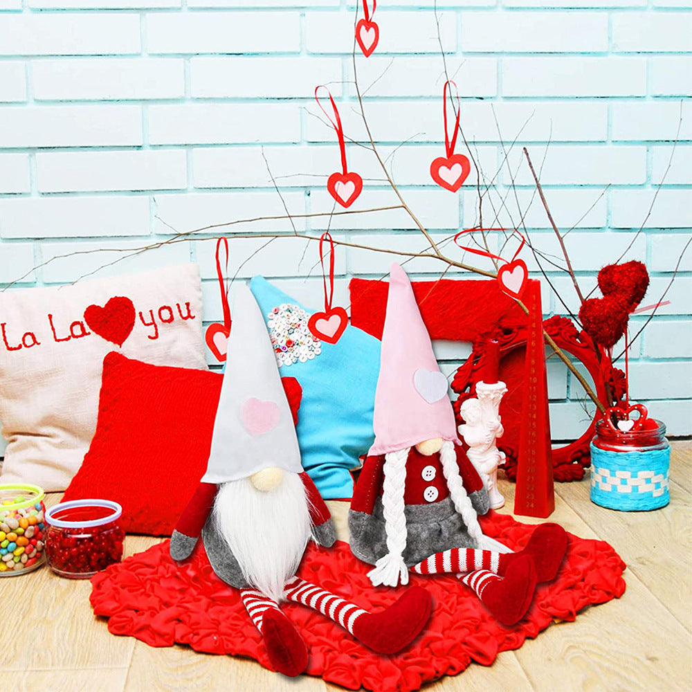 Valentine's Day non-woven bouquet doll ornaments