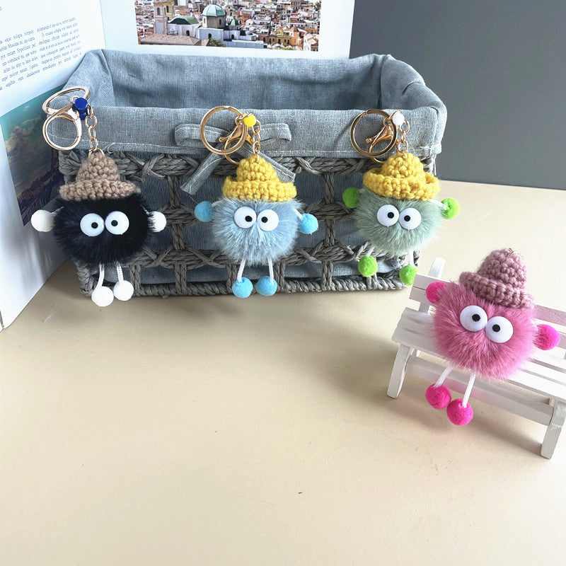 cute cute little briquettes plush doll doll keychain