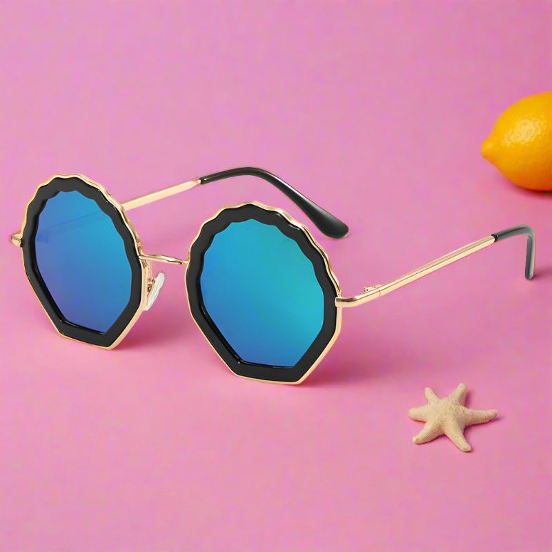 Children PC Metal Polygon Sunglasses