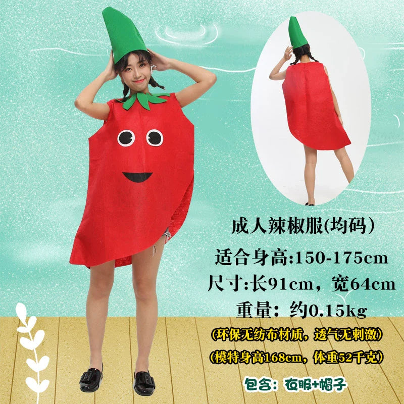 Children's Fruit and Vegetable Costume Environmental-Friendly