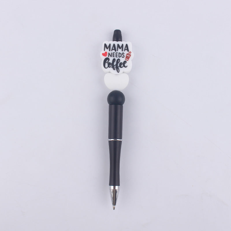 Beaded Pens Cartoon Pattern Silicone Bead Ballpoint Pen