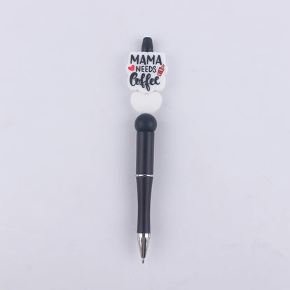 Beaded Pens Cartoon Pattern Silicone Bead Ballpoint Pen