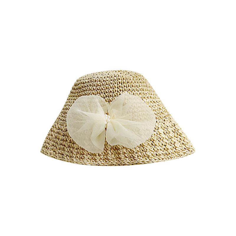 Children's Empty Straw Hat with Bow