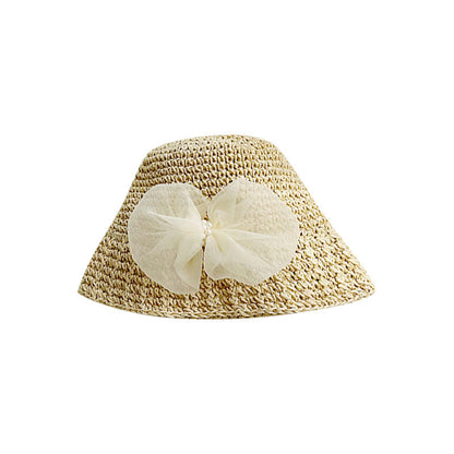 Children's Empty Straw Hat with Bow