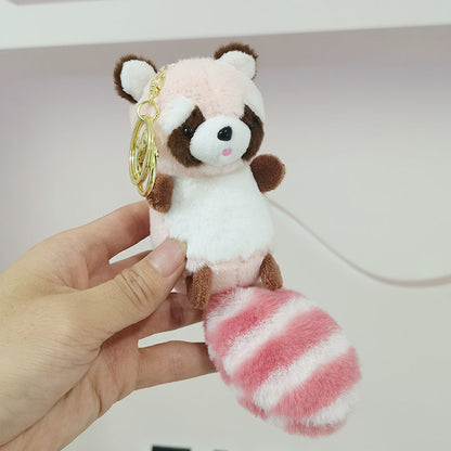 Raccoon Plush Doll Keychain
