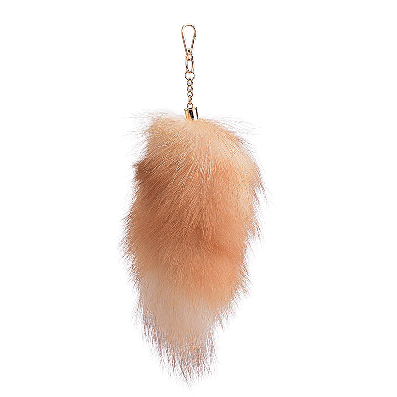Oversized Fox Hair Pendant Keychains