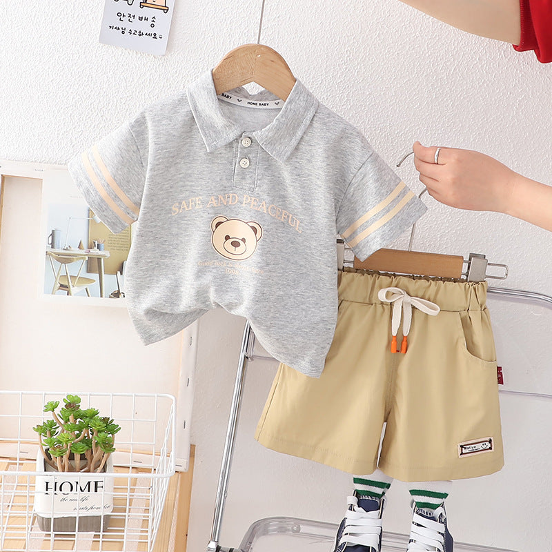 Baby Cotton Polo Shirts and Shorts Sets