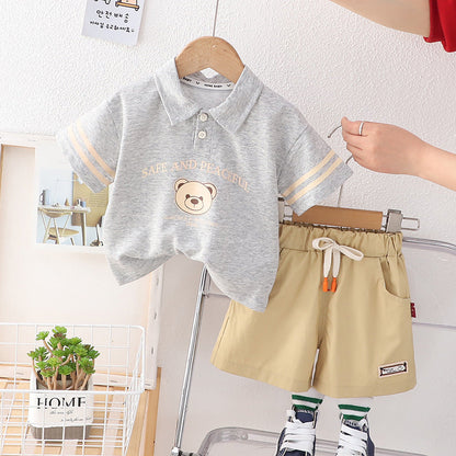 Baby Cotton Polo Shirts and Shorts Sets