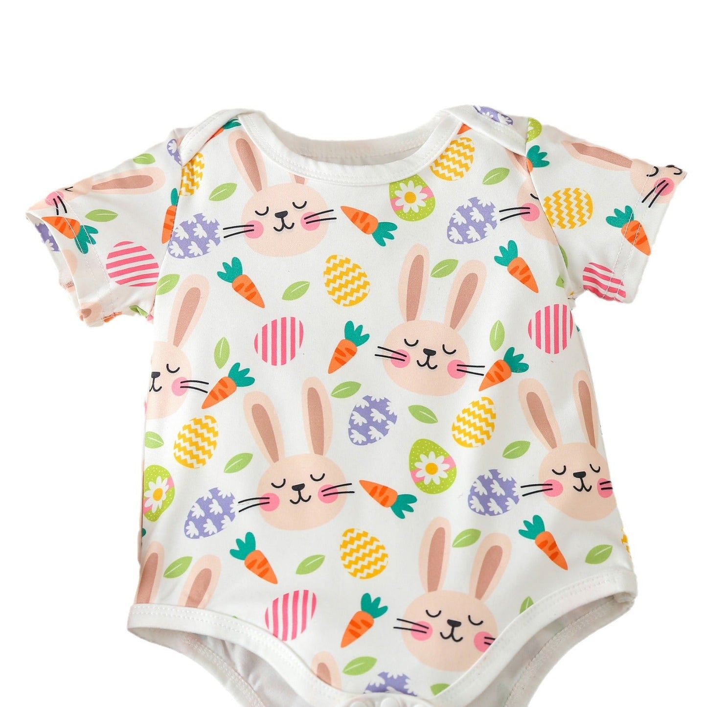 Easter Cotton Bunny Trousers and Hair Tie Three-piece Set