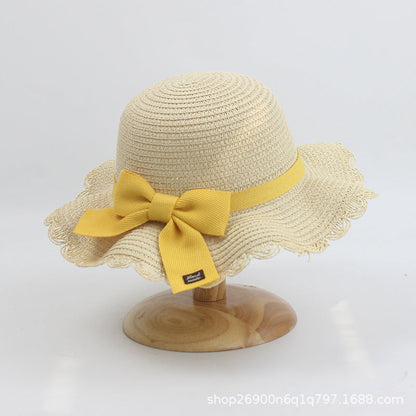 Bowknot Sweet and Lovely Paper Grass Kids Hat