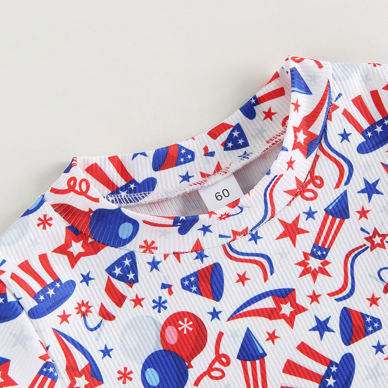 Cotton Children's Independence Day Jumpsuit