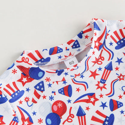 Cotton Children's Independence Day Jumpsuit