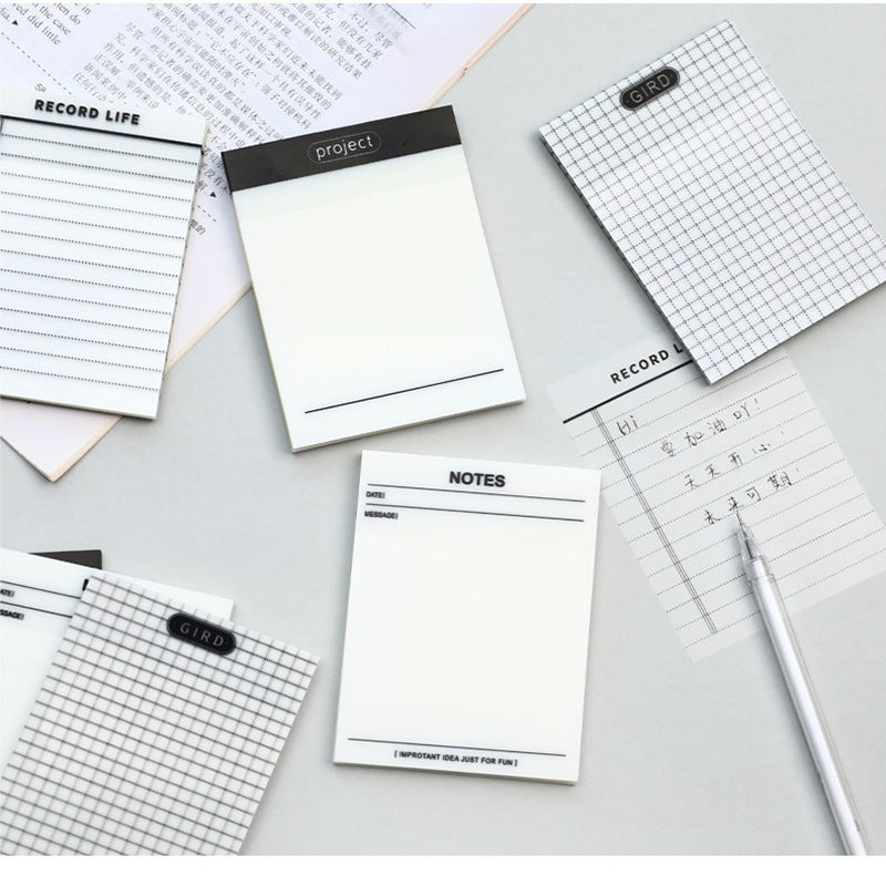 Transparent PED Sticky Notes