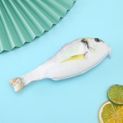 Leather Imitation Fish Pencil Case