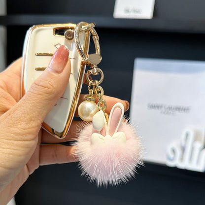 Cute Bunny Plush Keychain