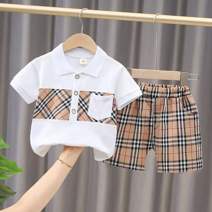 Boys' Cotton Polo Shirts and Shorts Sets