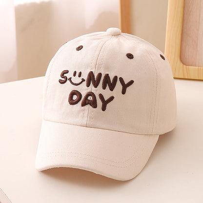 Cotton Embroidered Letter Children's Baseball Caps