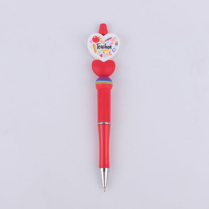 Cartoon Love Series Beadable Silicone Beaded Ballpoint Pen