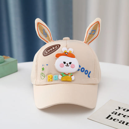 Cute White Bunny Baby Hat with Long Ears