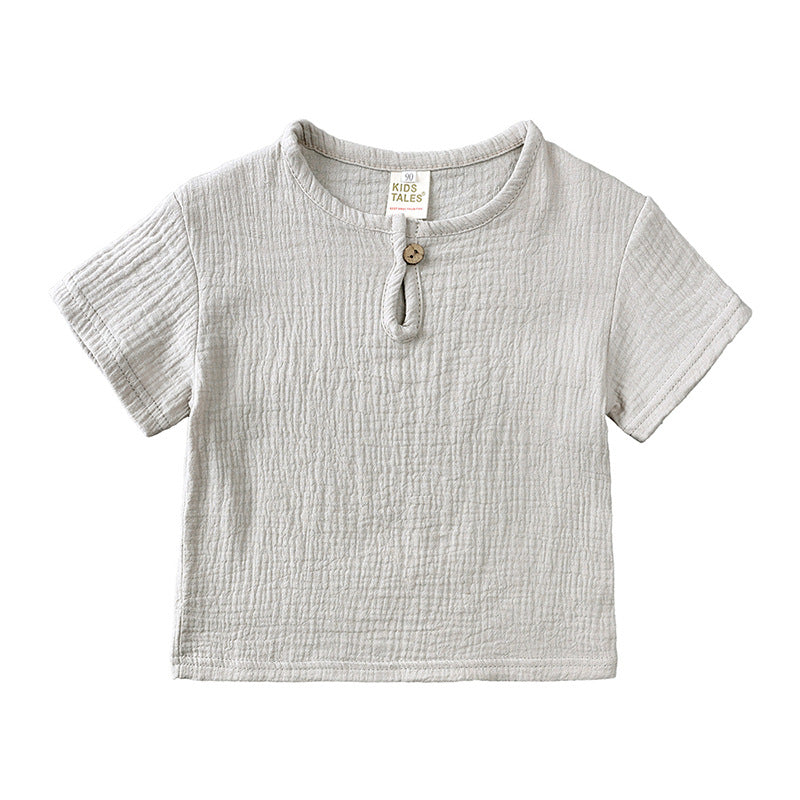 Baby Cotton Short Sleeve T-Shirt Thin Two-piece Set