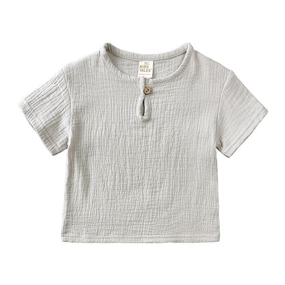 Baby Cotton Short Sleeve T-Shirt Thin Two-piece Set