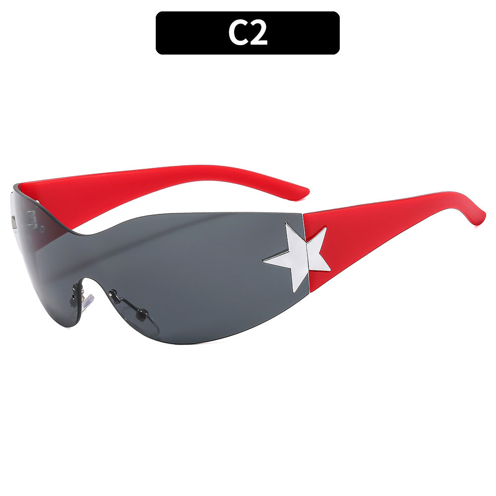 Children's Y2K Five-pointed Star Decoration PC Sunglasses