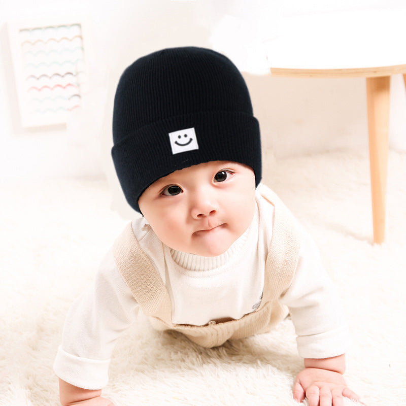 Wholesale Children's Knitted Wool Cute Smiling Beanie 10pcs
