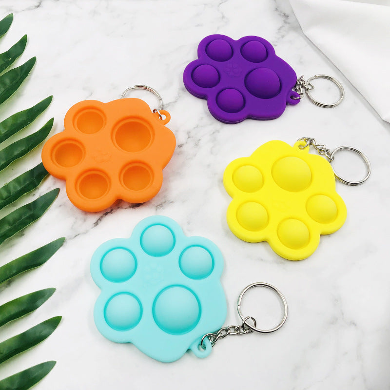 Silicone Rodent Killer Keychain Finger Bubble Music Toys
