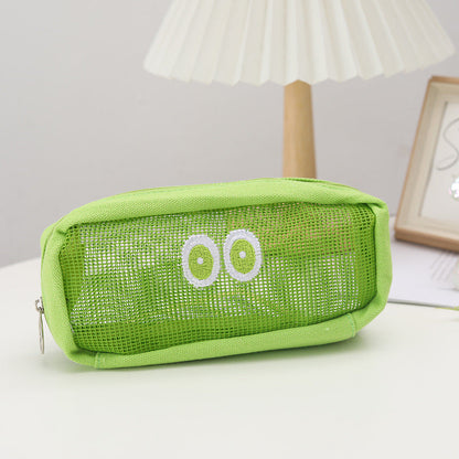 Large Eye Mesh Canvas Pen Bags