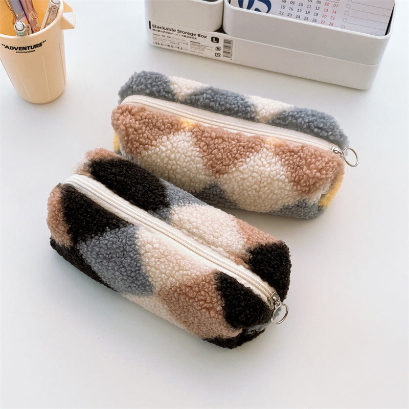 Plush Large Capacity Storage Pencil Bag