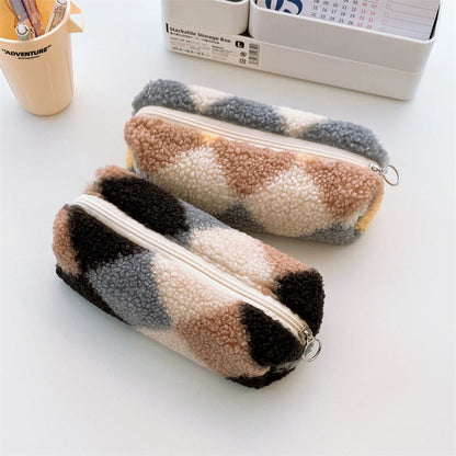 Plush Large Capacity Storage Pencil Bag