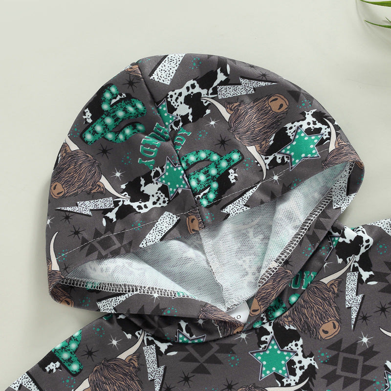 Cotton Aztec Western Cowboy Style HOWDY Kids Onesies