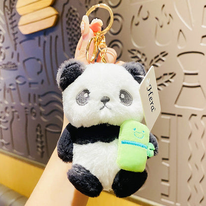 Cute Cartoon Plush Ball Panda Keychain