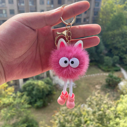 Cute Cartoon Plush Doll Small Briquette Keychain
