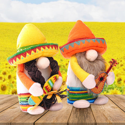 Carnival Mexican Sombrero Faceless Doll Doll