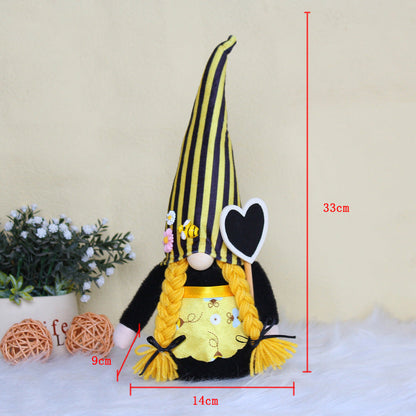 Bee Festival Faceless Doll Fabric Ornaments