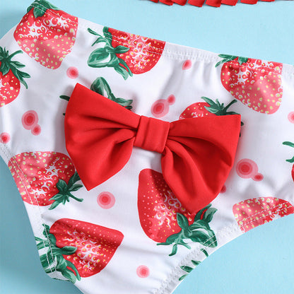 Children's Summer Fruit Swimwear + Bandana Split Swimwear