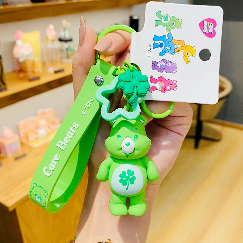 Cartoon Love Bear PVC Soft Keychain Creative Keychain