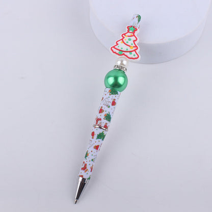 Cute Cartoon Christmas Silicone Bead Creative BallPoint