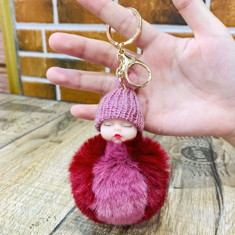 Cute Sleeping Doll Plush Doll Keychain